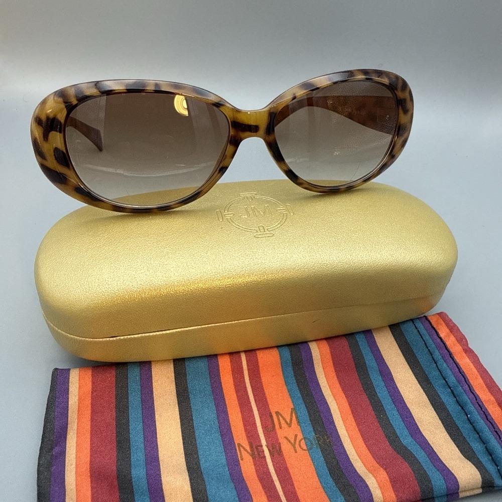 JM New York Authentic Retro Cat Eye Tortoise Bifocal SunReaders +1.00 w/case&bag